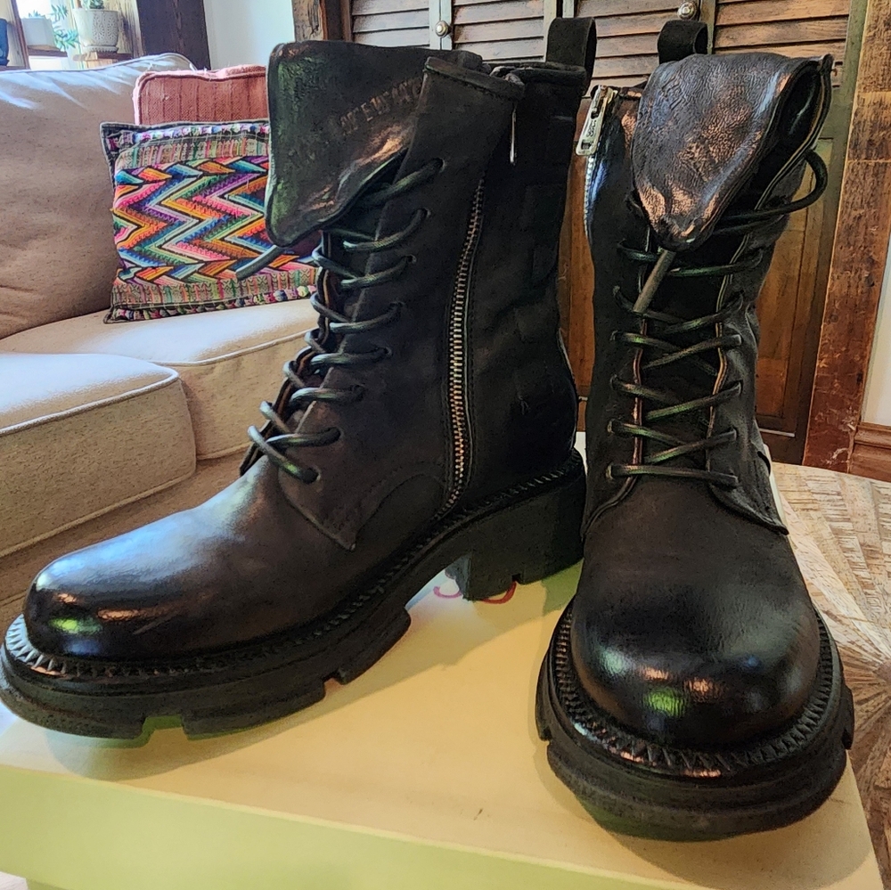 A.S.98 Lockwood Black Combat Boots
